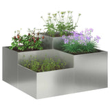 Garden Planter Silver 100 x 100 x 48 cm Galvanised steel