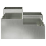 Garden Planter Silver 100 x 100 x 48 cm Galvanised steel