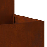 Garden Planter Rusty 100 x 100 x 48 cm Weathering Steel