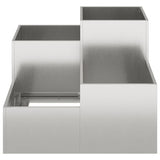 Garden Planter Silver 80 x 80 x 60 cm Stainless steel
