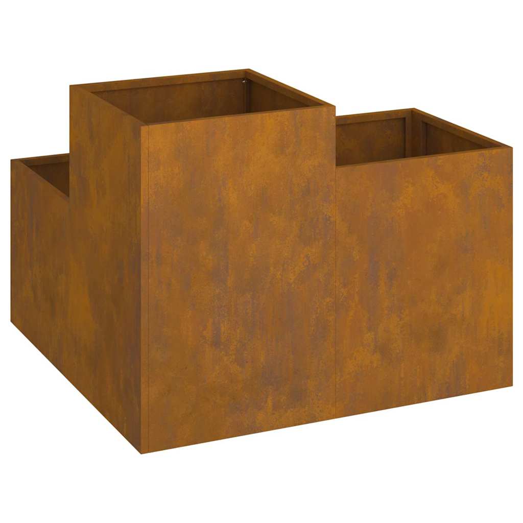 Garden Planter Rusty 80 x 80 x 60 cm Weathering steel