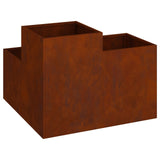 Garden Planter Rusty 80 x 80 x 60 cm Weathering Steel