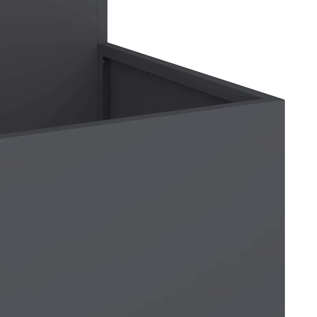 Garden Planter Anthracite 100 x 100 x 60 cm Steel