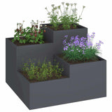 Garden Planter Anthracite 100 x 100 x 60 cm Steel
