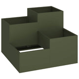 Garden Planter Olive green 100 x 100 x 60 cm Steel