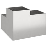 Garden Planter Silver 100 x 100 x 60 cm Stainless steel