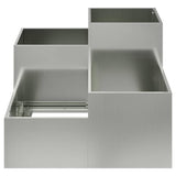 Garden Planter Silver 100 x 100 x 60 cm Galvanised steel