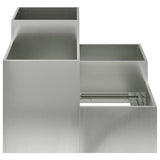 Garden Planter Silver 100 x 100 x 60 cm Galvanised steel