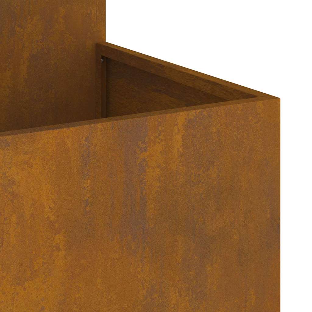 Garden Planter Rusty 100 x 100 x 60 cm Weathering steel