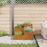 Garden Planter Rusty 100 x 100 x 60 cm Weathering steel