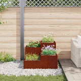 Garden Planter Rusty 100 x 100 x 60 cm Weathering Steel