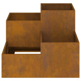 Garden Planter Rusty 100 x 100 x 60 cm Weathering steel