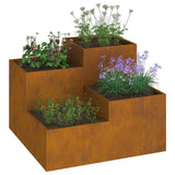 Garden Planter Rusty 80 x 80 x 60 cm Weathering steel