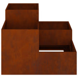 Garden Planter Rusty 100 x 100 x 60 cm Weathering Steel