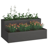 Garden Planter Black 100 x 60 x 45 cm Steel