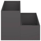 Garden Planter Black 100 x 60 x 45 cm Steel