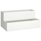 Garden Planter White 100 x 60 x 45 cm Steel