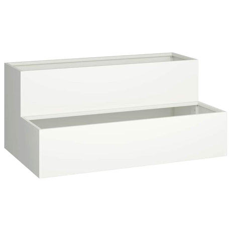 Garden Planter White 100 x 60 x 45 cm Steel