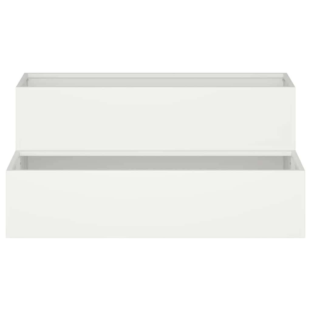 Garden Planter White 100 x 60 x 45 cm Steel