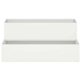 Garden Planter White 100 x 60 x 45 cm Steel
