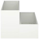 Garden Planter White 100 x 60 x 45 cm Steel
