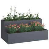 Garden Planter Anthracite 100 x 60 x 45 cm Steel