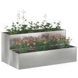 Garden Planter Silver 100 x 60 x 45 cm Galvanised steel