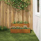 Garden Planter Rusty 100 x 60 x 45 cm Weathering steel