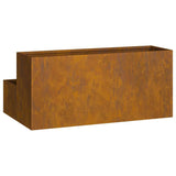 Garden Planter Rusty 100 x 60 x 45 cm Weathering steel