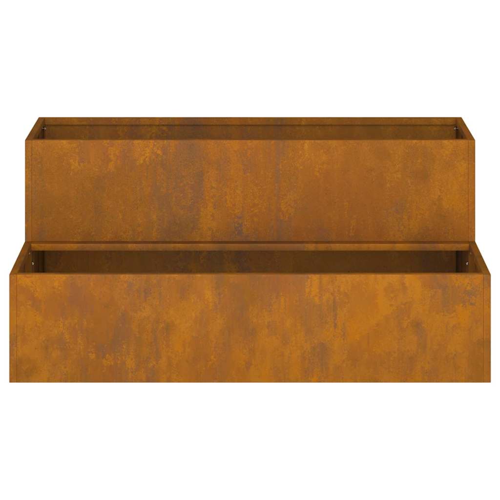 Garden Planter Rusty 100 x 60 x 45 cm Weathering steel