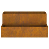Garden Planter Rusty 100 x 60 x 45 cm Weathering steel