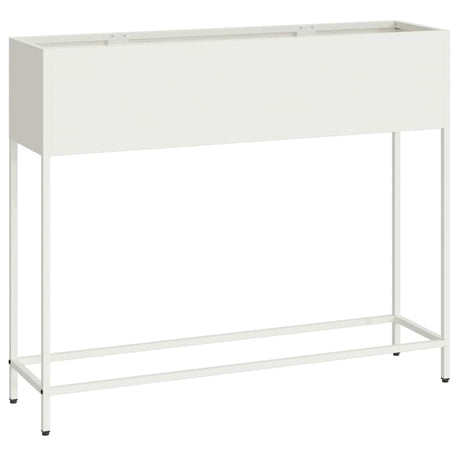 Raised Garden Planter White 100 x 26 x 82 cm Steel