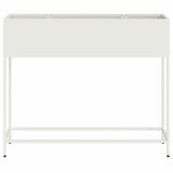 Raised Garden Planter White 100 x 26 x 82 cm Steel
