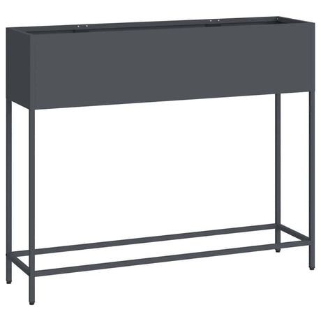 Raised Garden Planter Anthracite 100 x 26 x 82 cm Steel