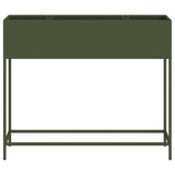 Raised Garden Planter Olive green 100 x 26 x 82 cm Steel