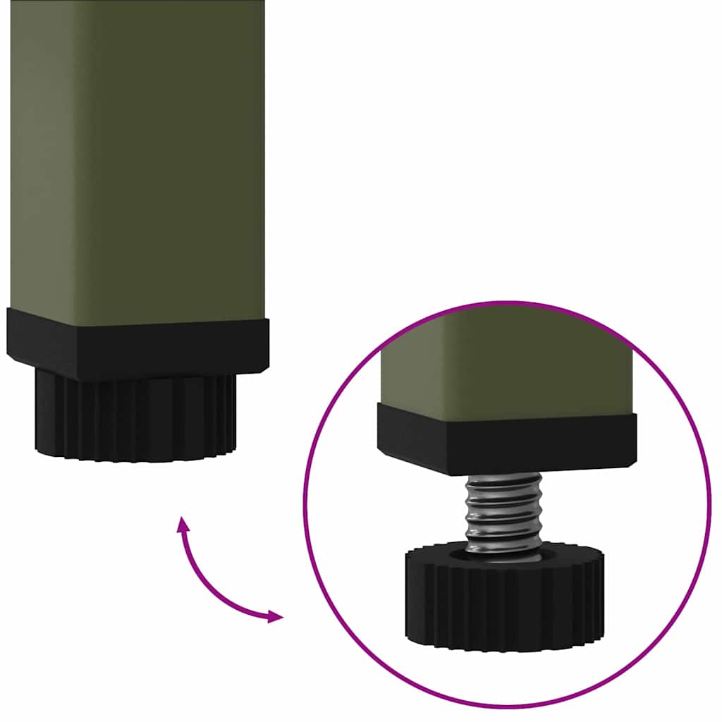 Raised Garden Planter Olive green 100 x 26 x 82 cm Steel