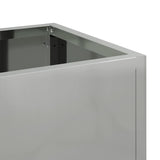 Raised Garden Planter Silver 100 x 26 x 82 cm Galvanised Steel