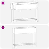 Raised Garden Planter Silver 100 x 26 x 82 cm Galvanised Steel