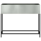 Raised Garden Planter Silver 100 x 26 x 82 cm Galvanised Steel