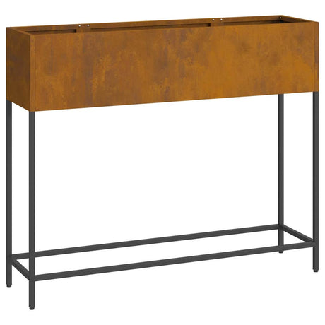 Raised Garden Planter Rusty 100 x 26 x 82 cm Steel