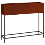 Raised Garden Planter Rusty 100 x 26 x 82 cm Weathering Steel