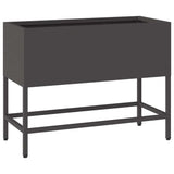 Raised Garden Planter Black 60 x 26 x 45 cm Steel