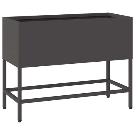 Raised Garden Planter Black 60 x 26 x 45 cm Steel