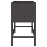 Raised Garden Planter Black 60 x 26 x 45 cm Steel