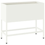 Raised Garden Planter White 60 x 26 x 45 cm Steel