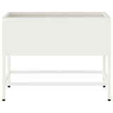 Raised Garden Planter White 60 x 26 x 45 cm Steel