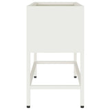 Raised Garden Planter White 60 x 26 x 45 cm Steel