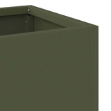 Raised Garden Planter Olive green 60 x 26 x 45 cm Steel