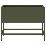 Raised Garden Planter Olive green 60 x 26 x 45 cm Steel