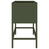 Raised Garden Planter Olive green 60 x 26 x 45 cm Steel